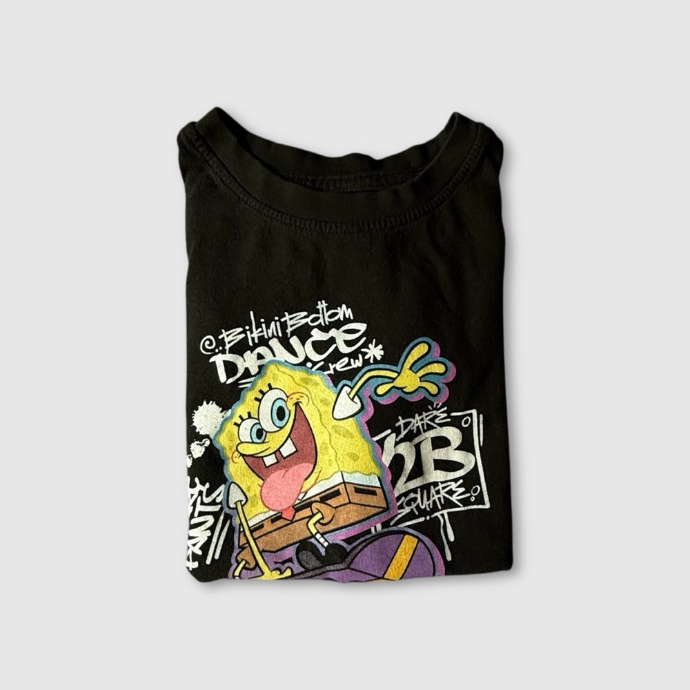 SpongeBob SquarePants Black and Yellow Short Sleeve Tee